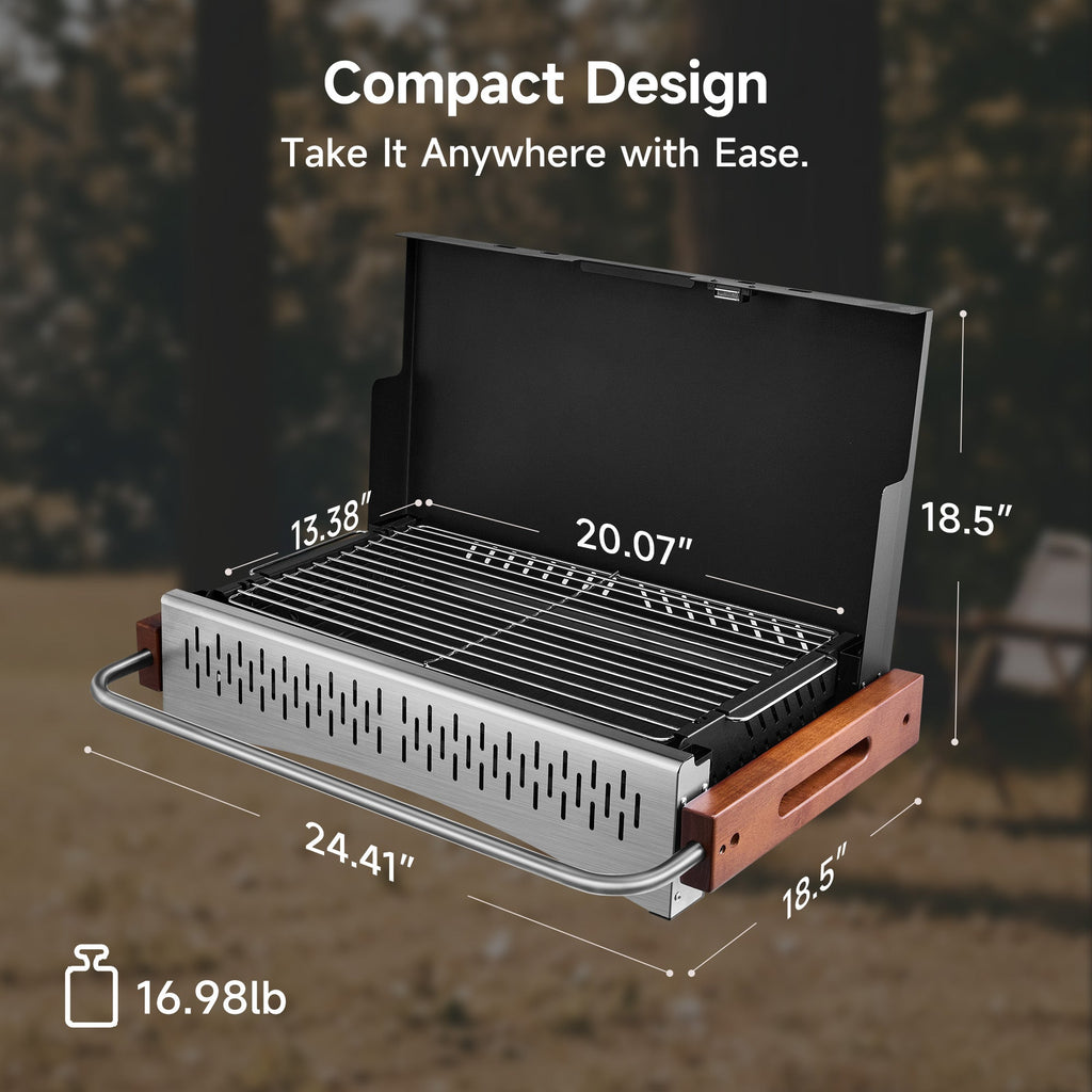 Portable Folding BBQ Charcoal Grill